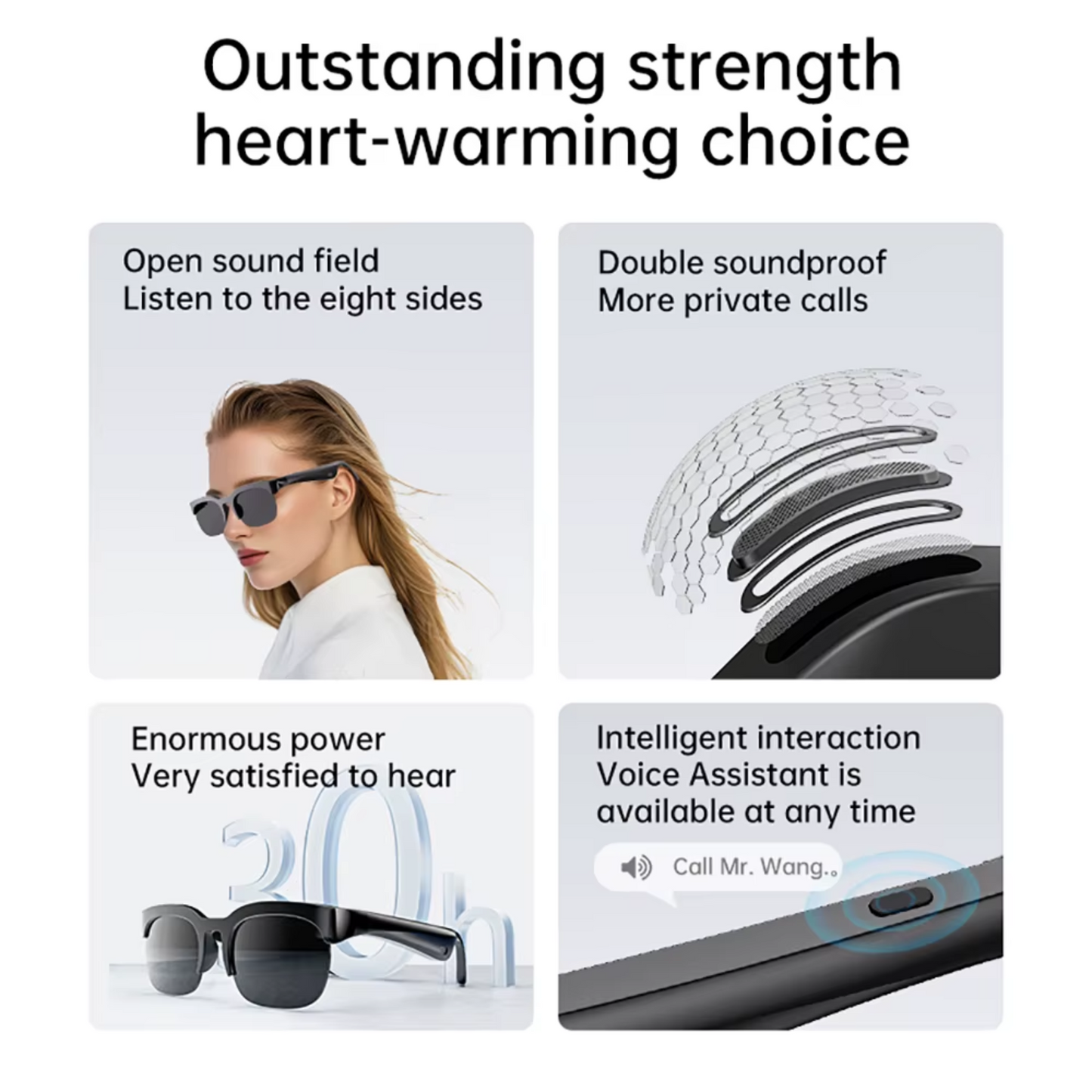 Gafas de Audio Inalámbricas Bluetooth