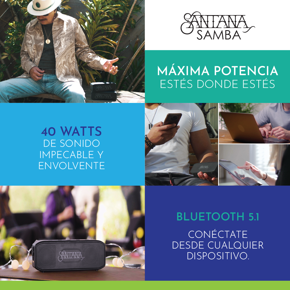 Santana Samba Parlante Bluetooth 5.1